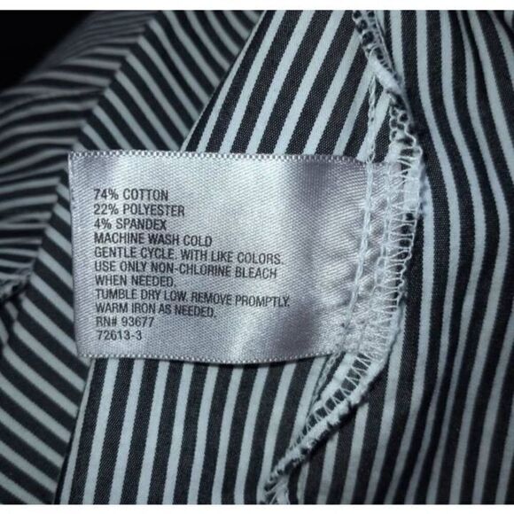 WORTHINGTON GRAY & WHITE STRIPE SHIRT SZ.4 EUC. - Picture 5 of 5